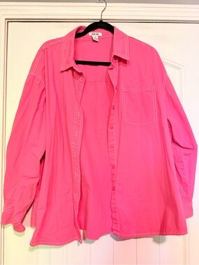 Bright Pink Button-Up jacket